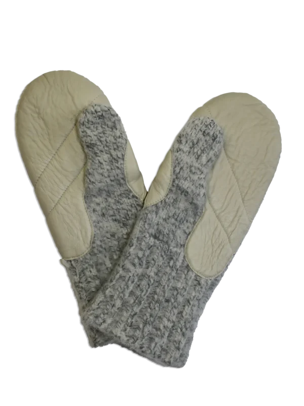Walkfäustling LEDER in Graumele – Ansicht 2